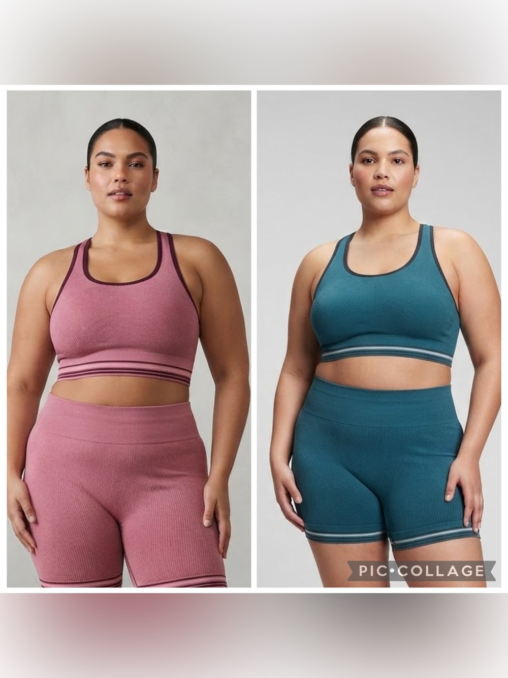 Seamless Racerback Sports Bras Bundle of Two